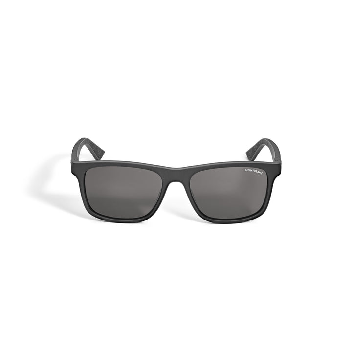 Montblanc Rectangular Sunglasses with Black Acetate Frame MB136914