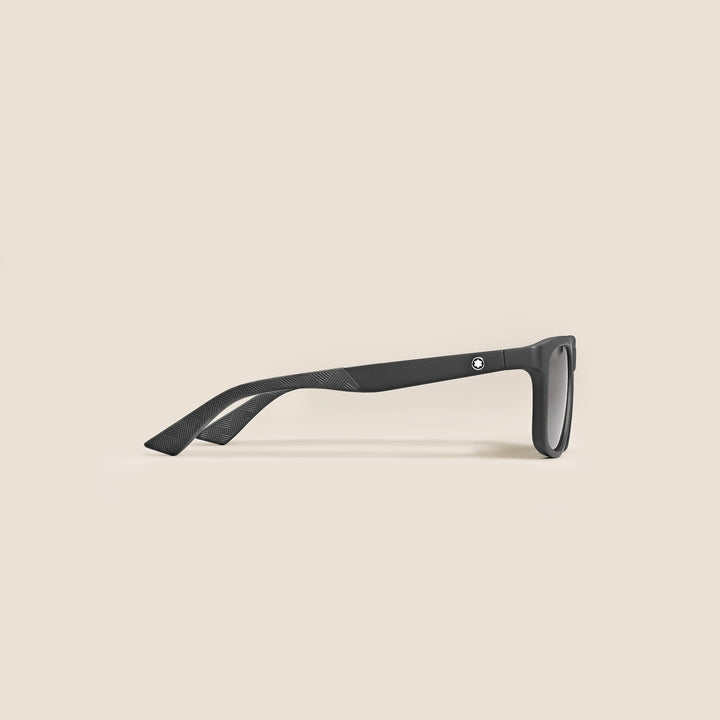 Montblanc Rectangular Sunglasses with Black Acetate Frame MB136914