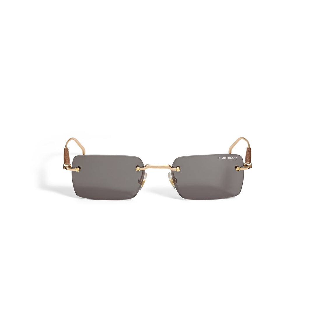 Montblanc Squared Sunglasses with Gold Col Metal Frame MB136919