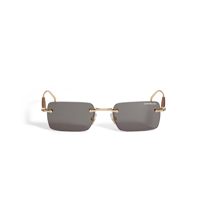 Montblanc Squared Sunglasses with Gold Col Metal Frame MB136919