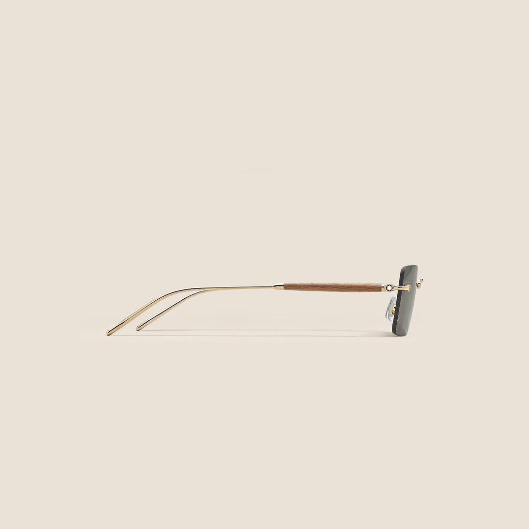 Montblanc Squared Sunglasses with Gold Col Metal Frame MB136919