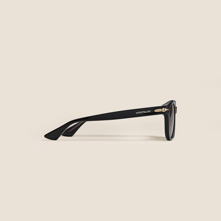 Montblanc Round Sunglasses with Acetate Black Frame MB136920