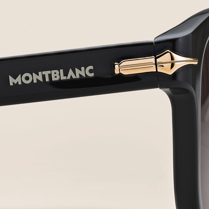 Montblanc Round Sunglasses with Acetate Black Frame MB136920