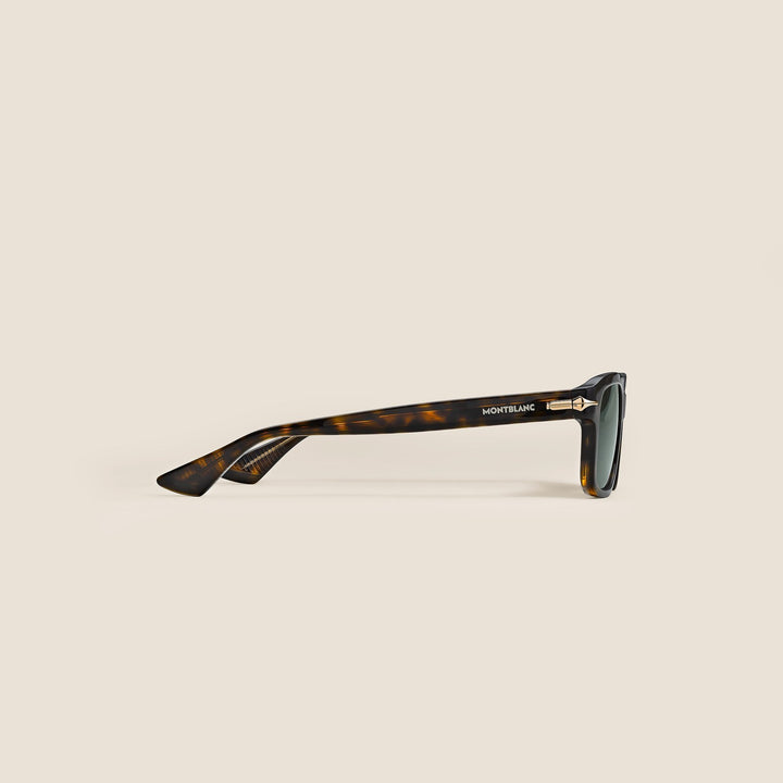 Montblanc Rectangular Sunglasses with Acetate Havana Frame MB136921