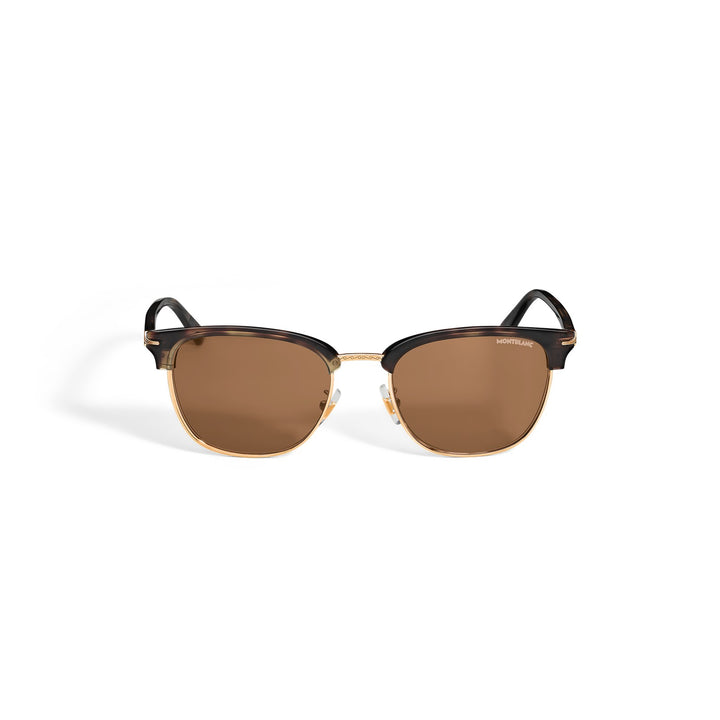 Montblanc Squared Sunglasses with Metal Gold Col Frame MB136922
