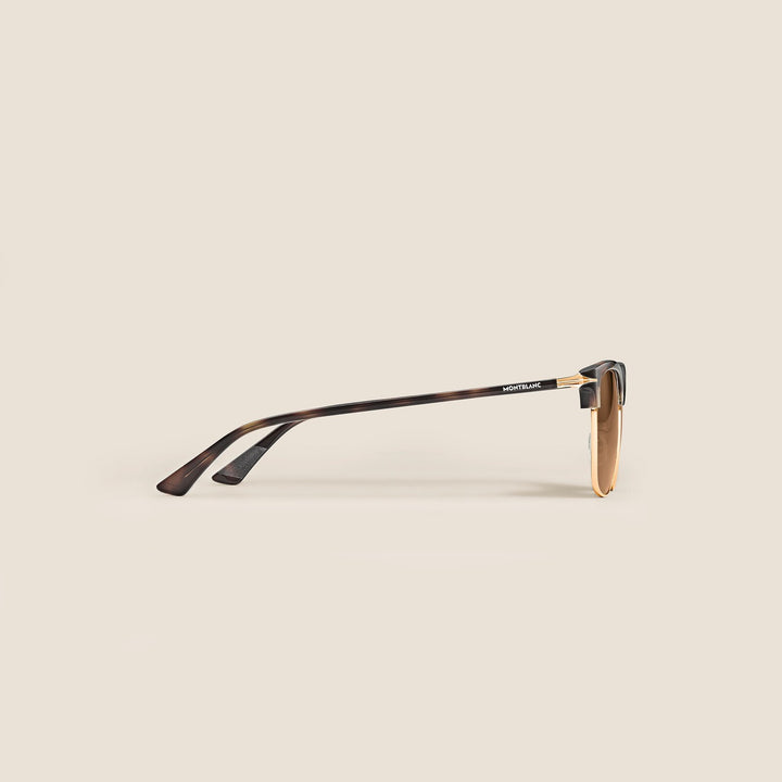 Montblanc Squared Sunglasses with Metal Gold Col Frame MB136922