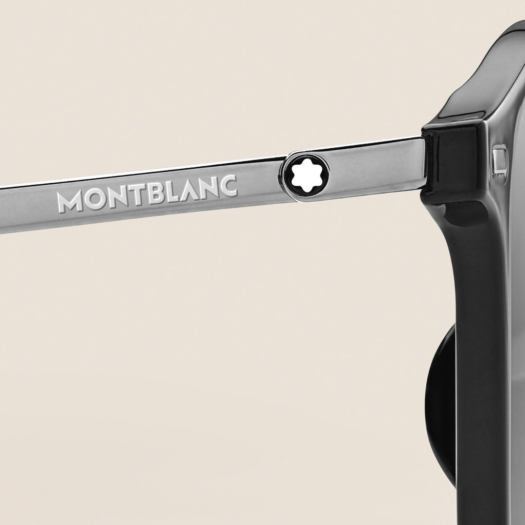 Montblanc Round Sunglasses with Black Injected Frame MB136924