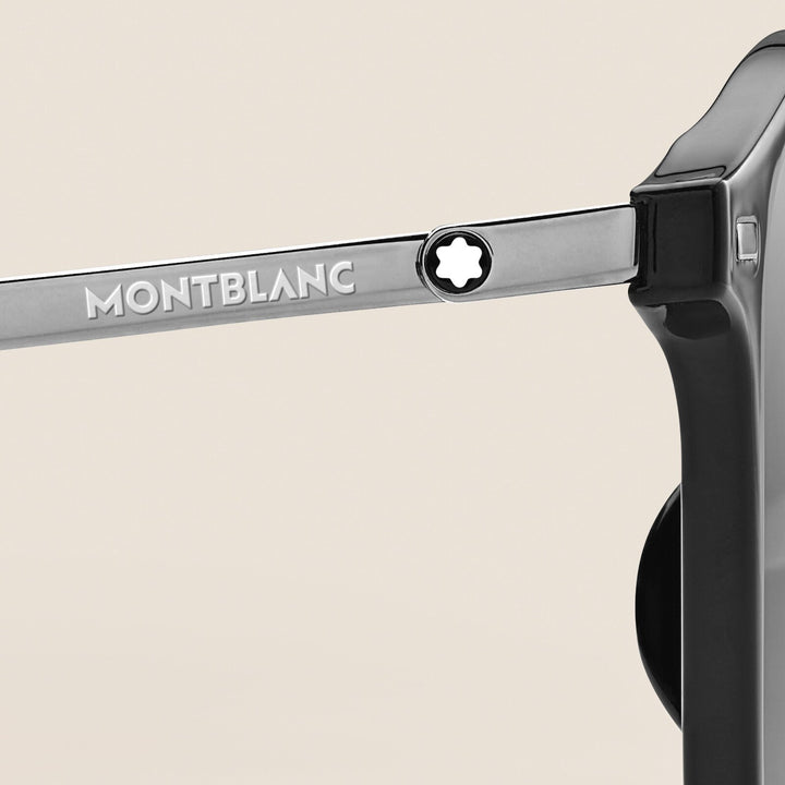 Montblanc Round Sunglasses with Black Injected Frame MB136924