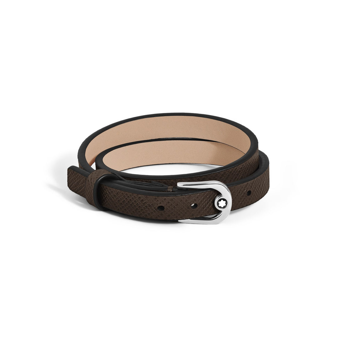 Montblanc Horseshoe Buckle Adjustable Bracelet in Sartorial Leather MB136929