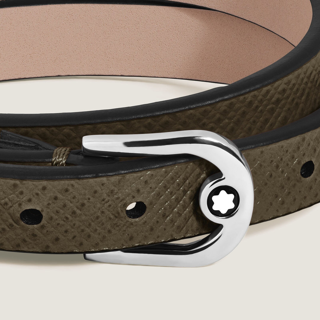 Montblanc Horseshoe Buckle Adjustable Bracelet in Sartorial Leather MB136930