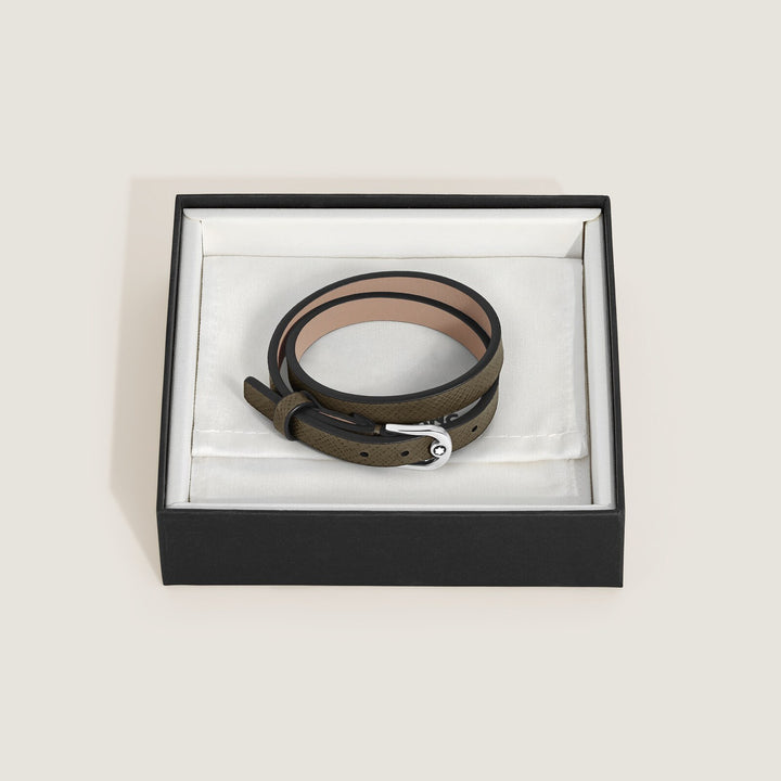 Montblanc Horseshoe Buckle Adjustable Bracelet in Sartorial Leather MB136930