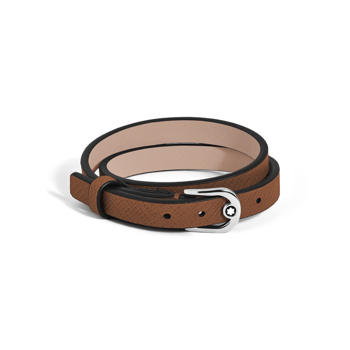 Montblanc Horseshoe Buckle Adjustable Bracelet in Sartorial Leather MB136936