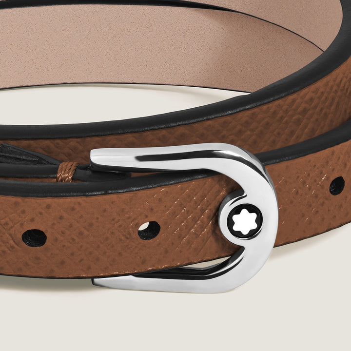 Montblanc Horseshoe Buckle Adjustable Bracelet in Sartorial Leather MB136936
