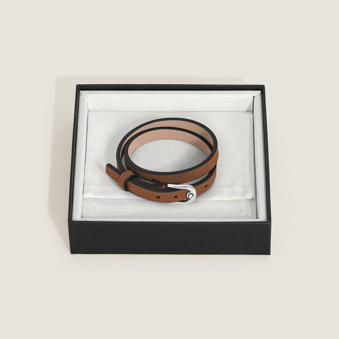 Montblanc Horseshoe Buckle Adjustable Bracelet in Sartorial Leather MB136936