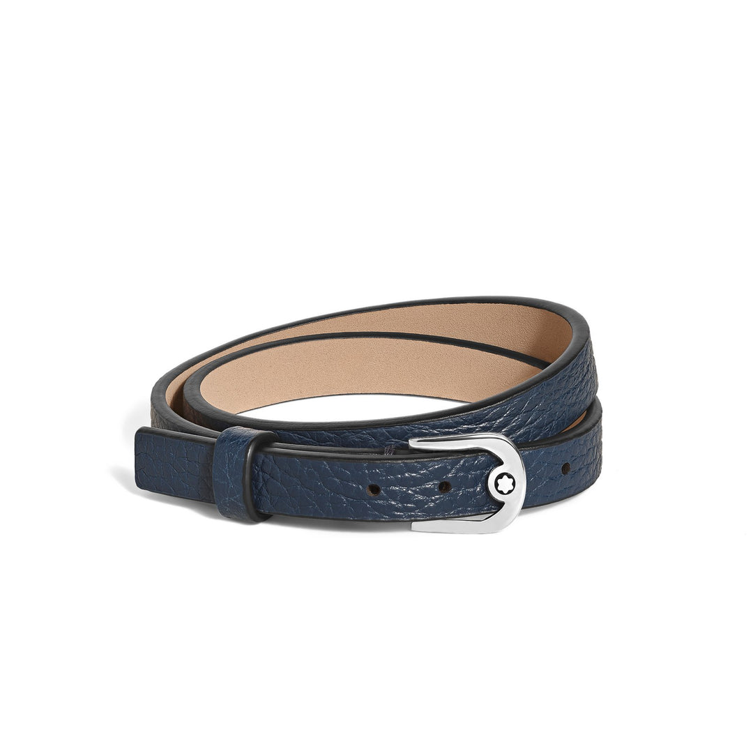 Montblanc Horseshoe Buckle Adjustable Bracelet in Grain Leather MB136937