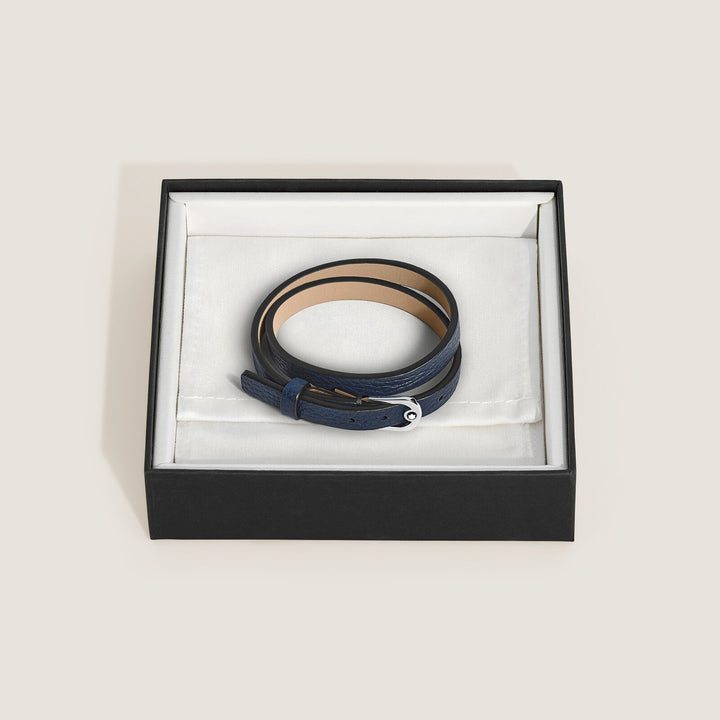 Montblanc Horseshoe Buckle Adjustable Bracelet in Grain Leather MB136937