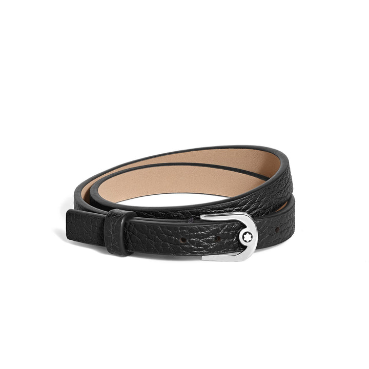 Montblanc Horseshoe Buckle Adjustable Bracelet in Grain Leather MB136938