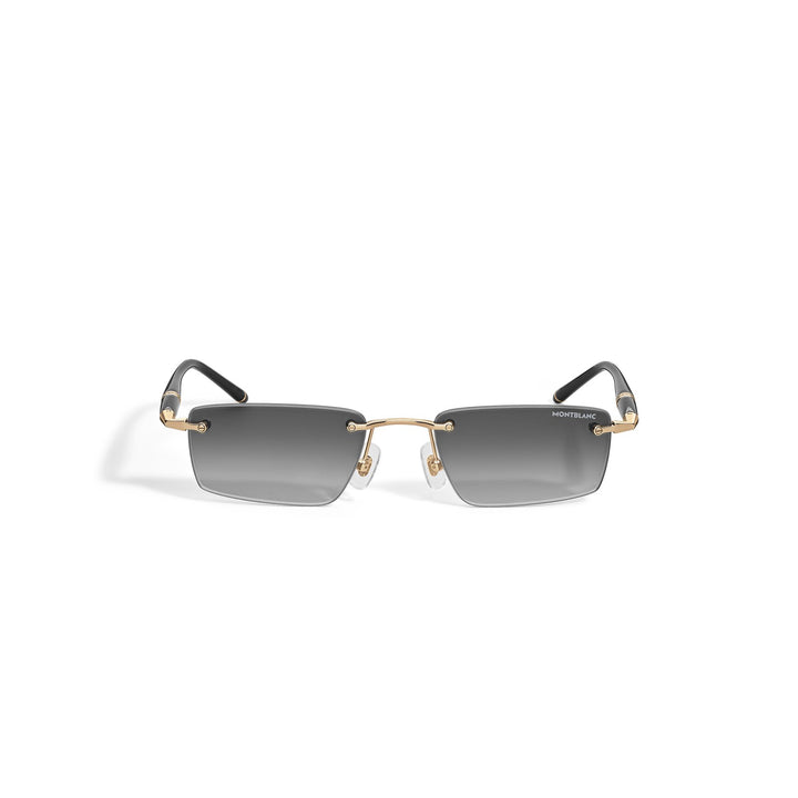 Montblanc Squared Sunglasses with Gold-Colored Metal Frame MB137183