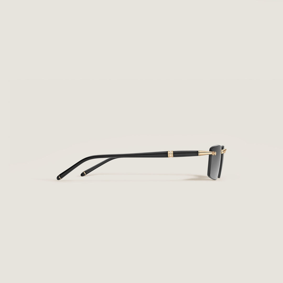 Montblanc Squared Sunglasses with Gold-Colored Metal Frame MB137183