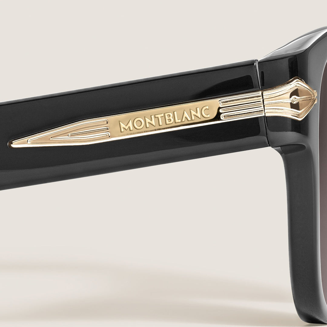 Montblanc Squared Sunglasses with Black Acetate Frame MB137185