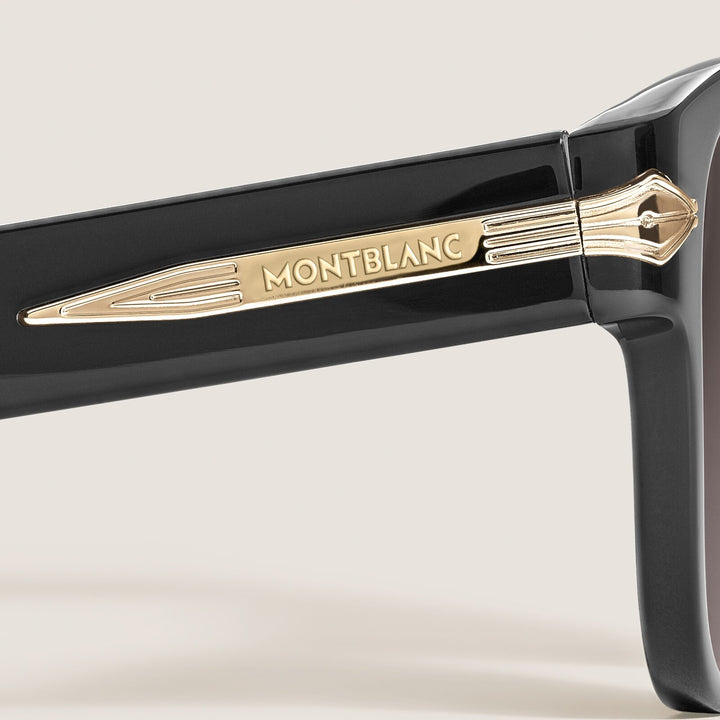 Montblanc Squared Sunglasses with Black Acetate Frame MB137185