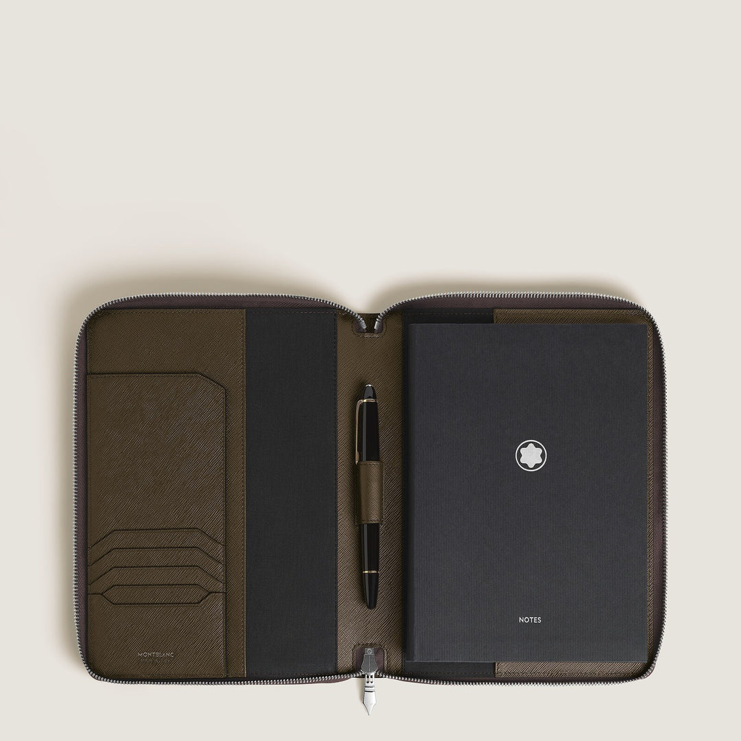 Montblanc Small Notebook Holder with zip in Sartorial Leather MB137537