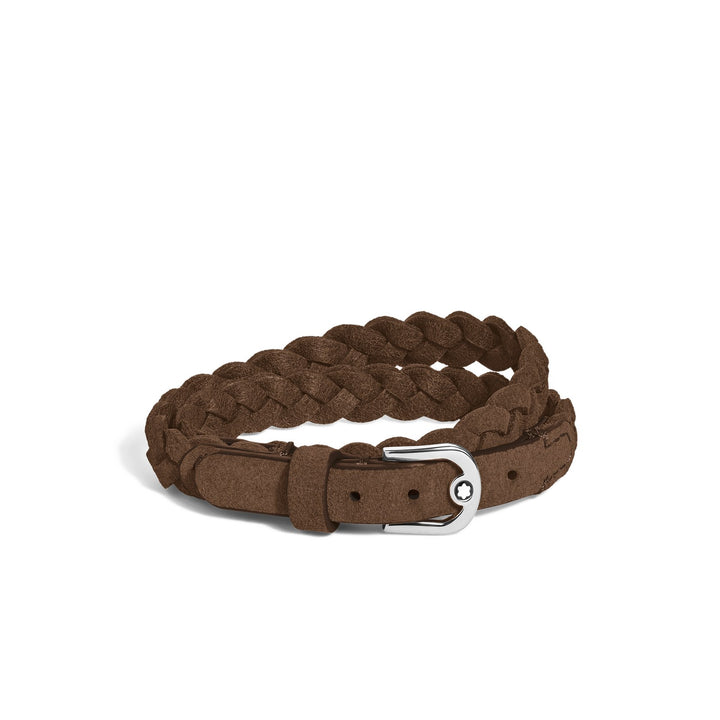 Montblanc Horseshoe Buckle Adjustable Bracelet in Suede Leather MB137691