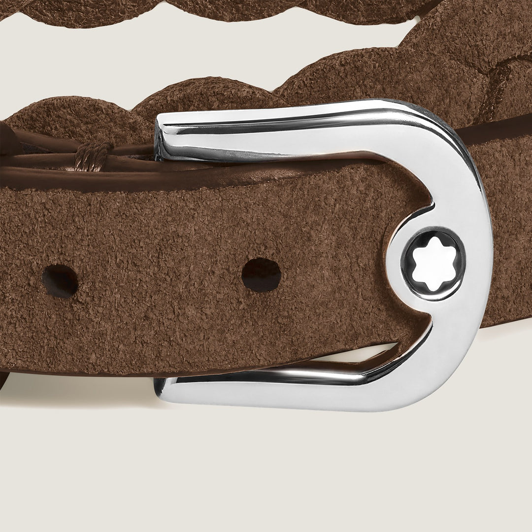 Montblanc Horseshoe Buckle Adjustable Bracelet in Suede Leather MB137691