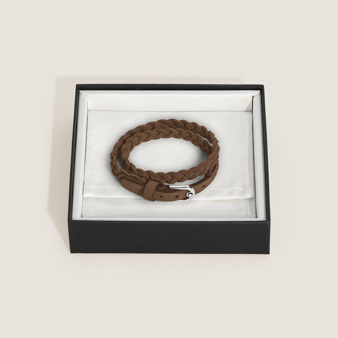 Montblanc Horseshoe Buckle Adjustable Bracelet in Suede Leather MB137691