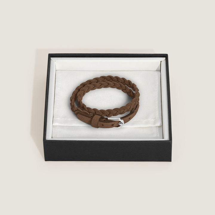 Montblanc Horseshoe Buckle Adjustable Bracelet in Suede Leather MB137691