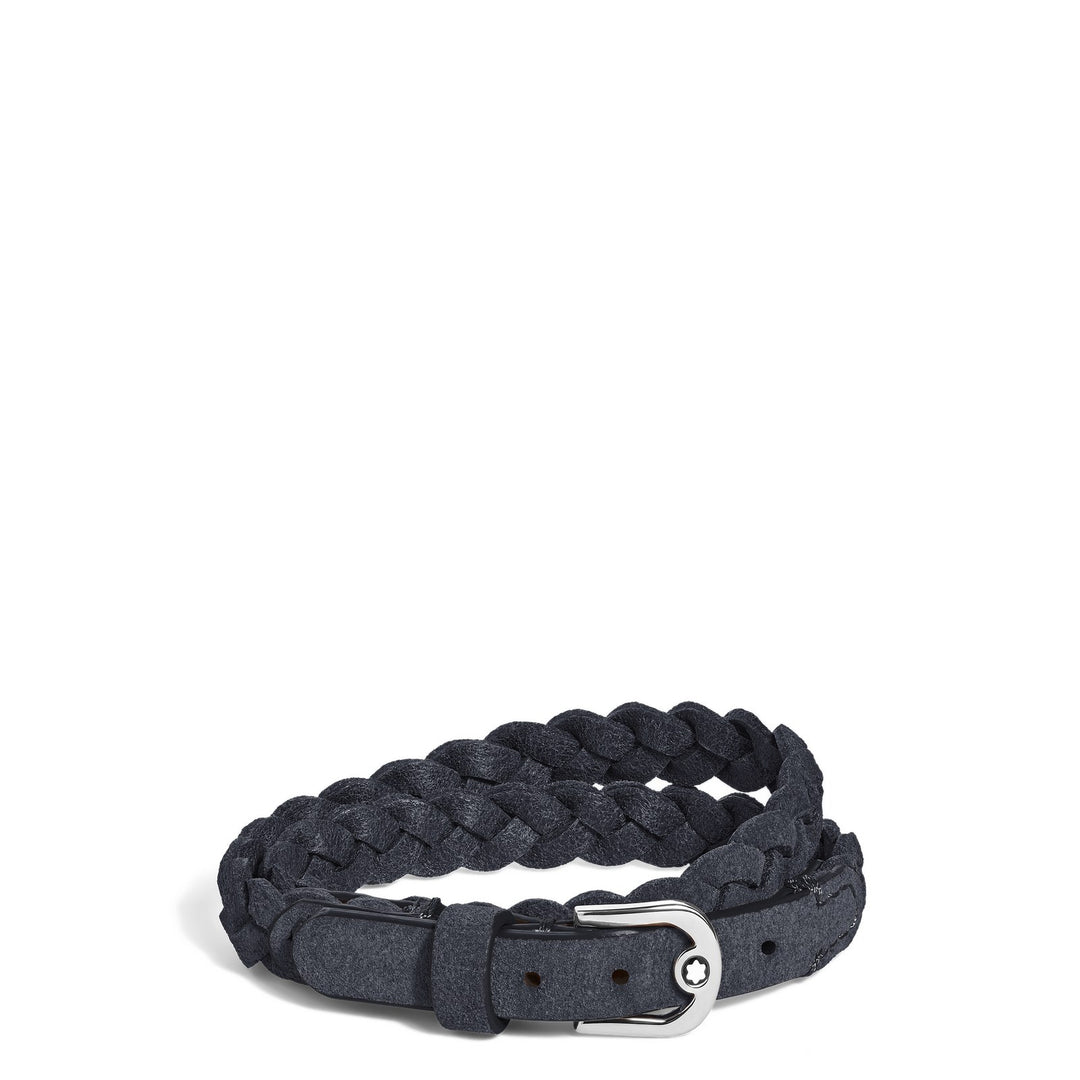 Montblanc Horseshoe Buckle Adjustable Bracelet in Suede Leather MB137692