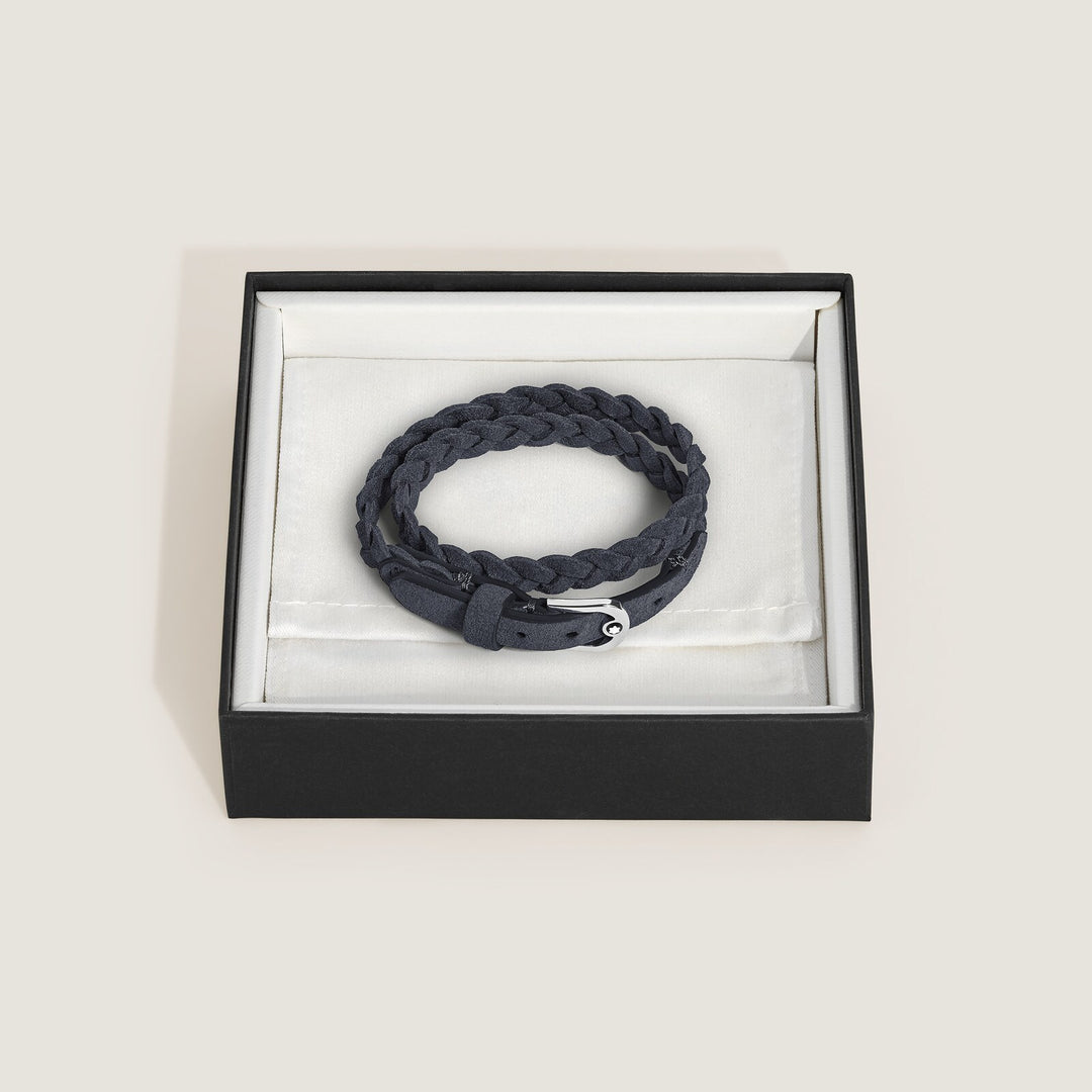 Montblanc Horseshoe Buckle Adjustable Bracelet in Suede Leather MB137692