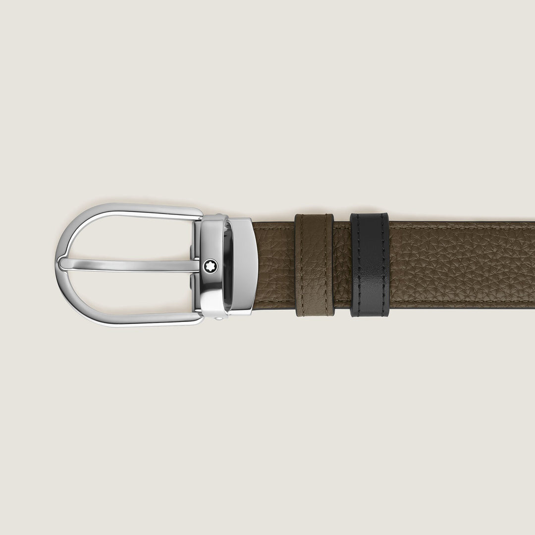 Montblanc Horseshoe 30 mm Reversible Belt in Grain Leather MB198449