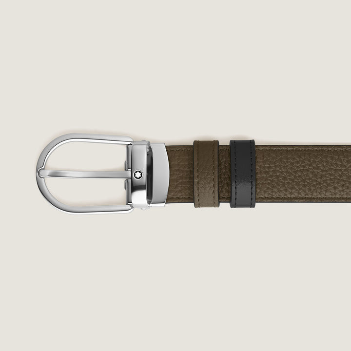 Montblanc Horseshoe 30 mm Reversible Belt in Grain Leather MB198449