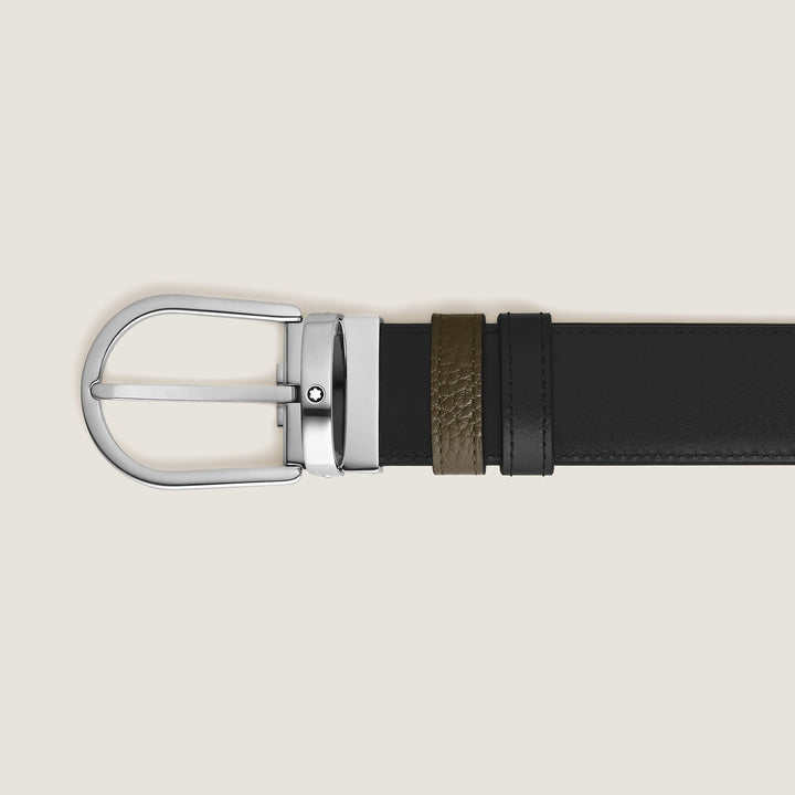 Montblanc Horseshoe 35 mm Reversible Belt in Grain Leather MB198451