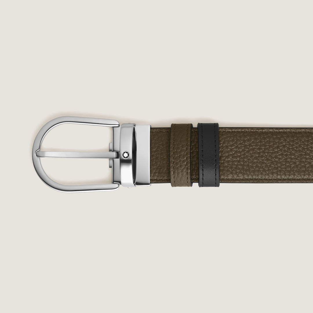 Montblanc Horseshoe 35 mm Reversible Belt in Grain Leather MB198451