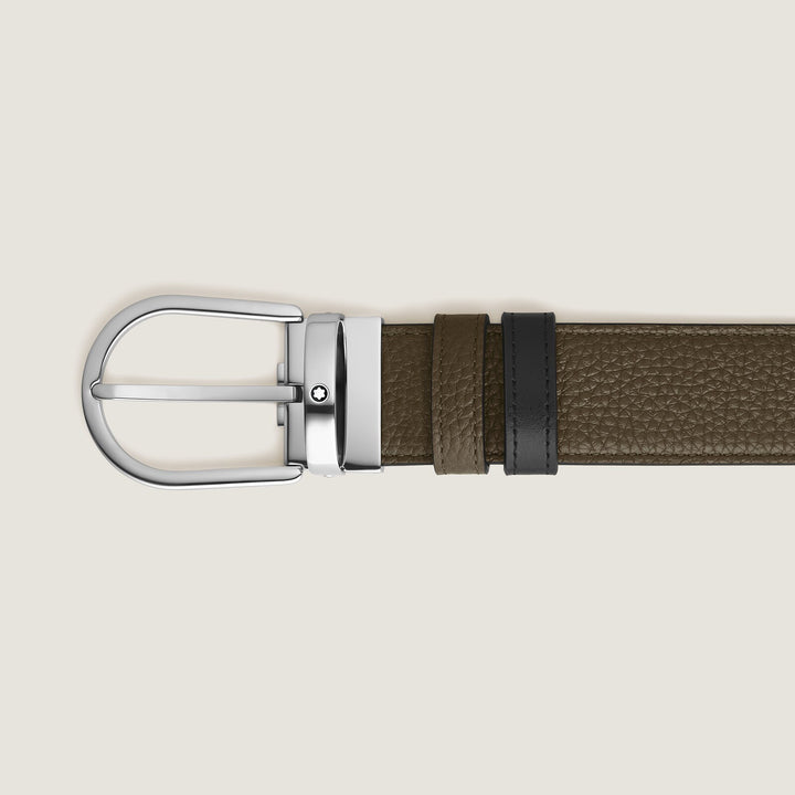 Montblanc Horseshoe 35 mm Reversible Belt in Grain Leather MB198451
