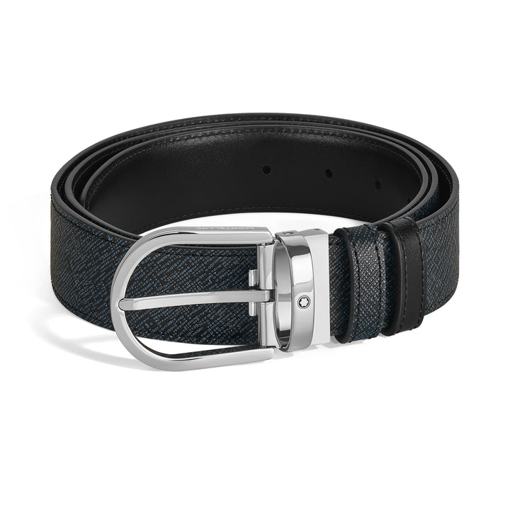 Montblanc Horseshoe 35 mm Reversible Belt in Sartorial Leather MB198572