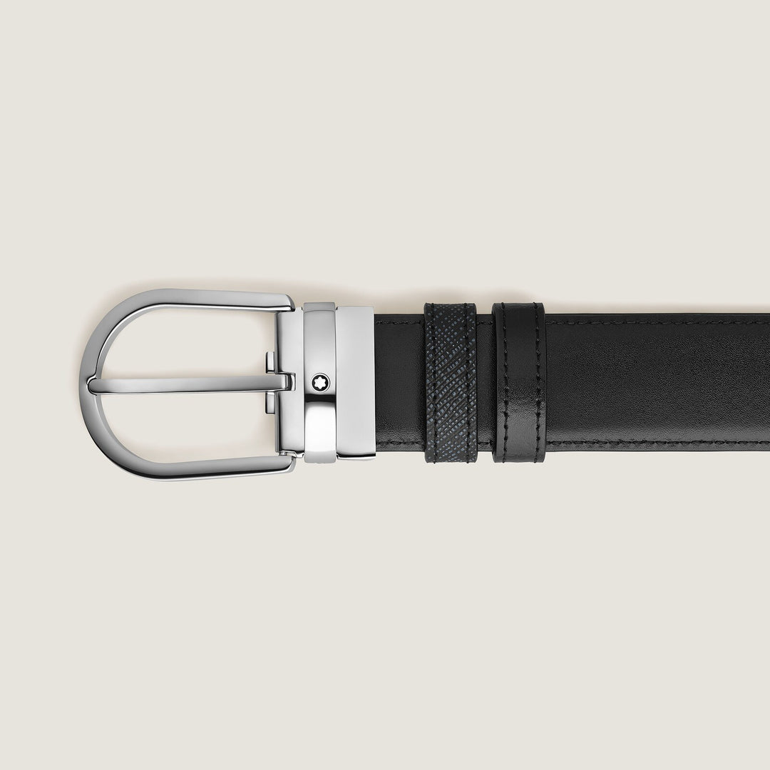 Montblanc Horseshoe 35 mm Reversible Belt in Sartorial Leather MB198572