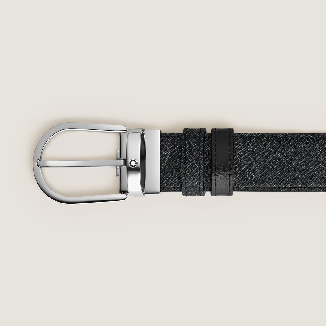 Montblanc Horseshoe 35 mm Reversible Belt in Sartorial Leather MB198572