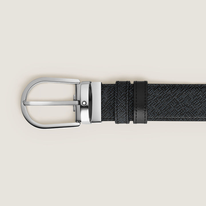Montblanc Horseshoe 35 mm Reversible Belt in Sartorial Leather MB198572