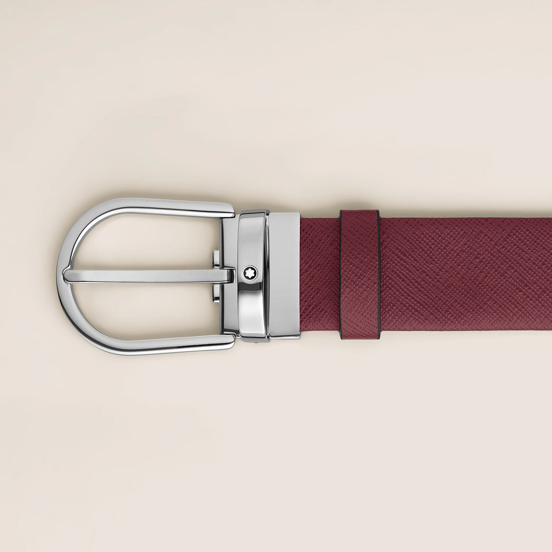 Montblanc Horseshoe Buckle Cassis 35 mm Leather Belt MB199630