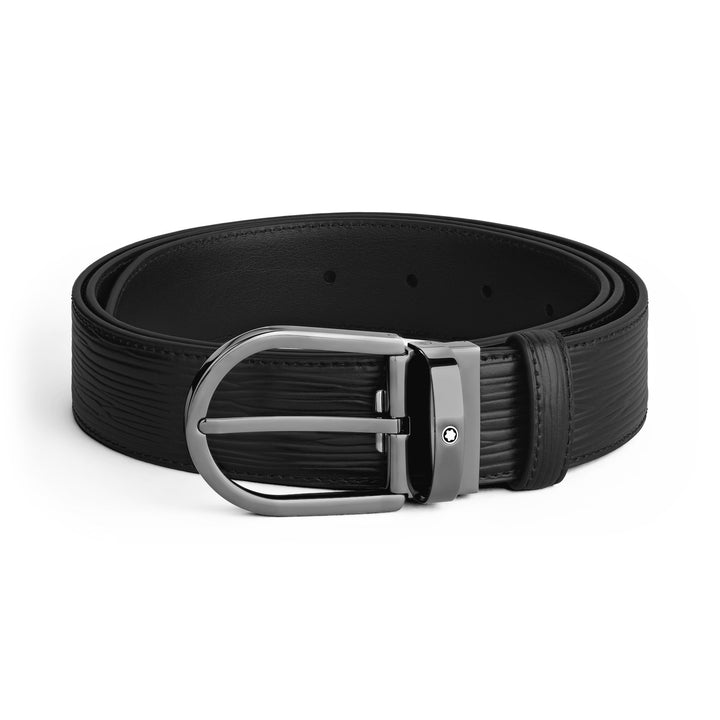 Montblanc Horseshoe 35 mm Belt in Corteccia Leather MB199641
