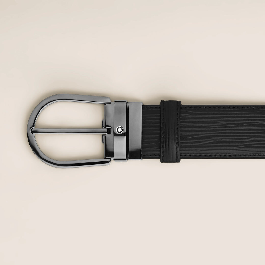 Montblanc Horseshoe 35 mm Belt in Corteccia Leather MB199641