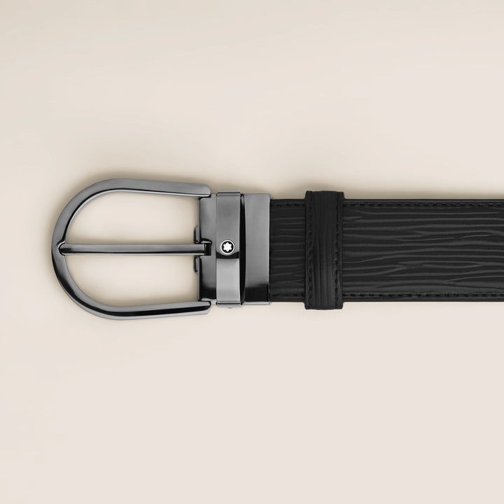 Montblanc Horseshoe 35 mm Belt in Corteccia Leather MB199641