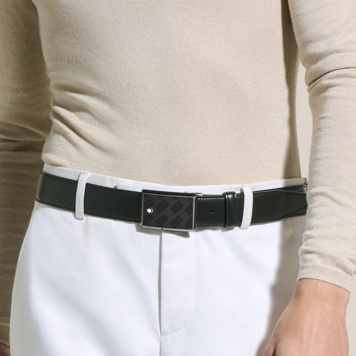 Montblanc Black Leather 35 mm Belt MB199652