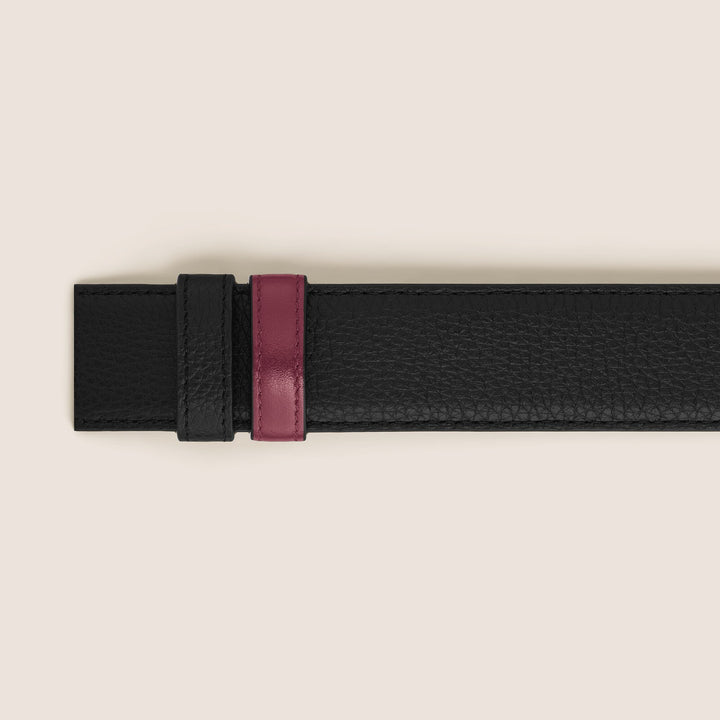 Montblanc Black/Cassis 35 mm Reversible Leather Belt MB199671