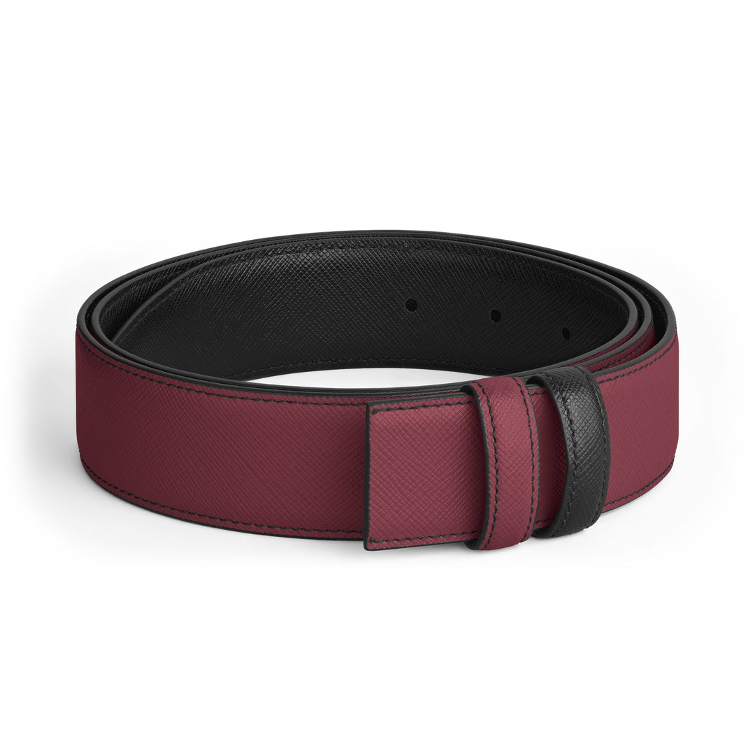 Montblanc Cassis/Black 35 mm Reversible Leather Belt MB199672