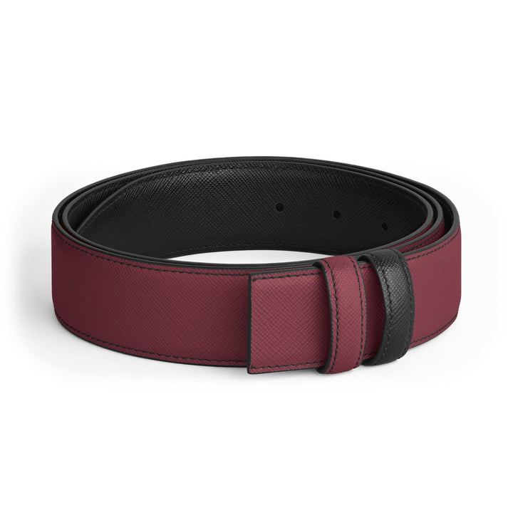 Montblanc Cassis/Black 35 mm Reversible Leather Belt MB199672