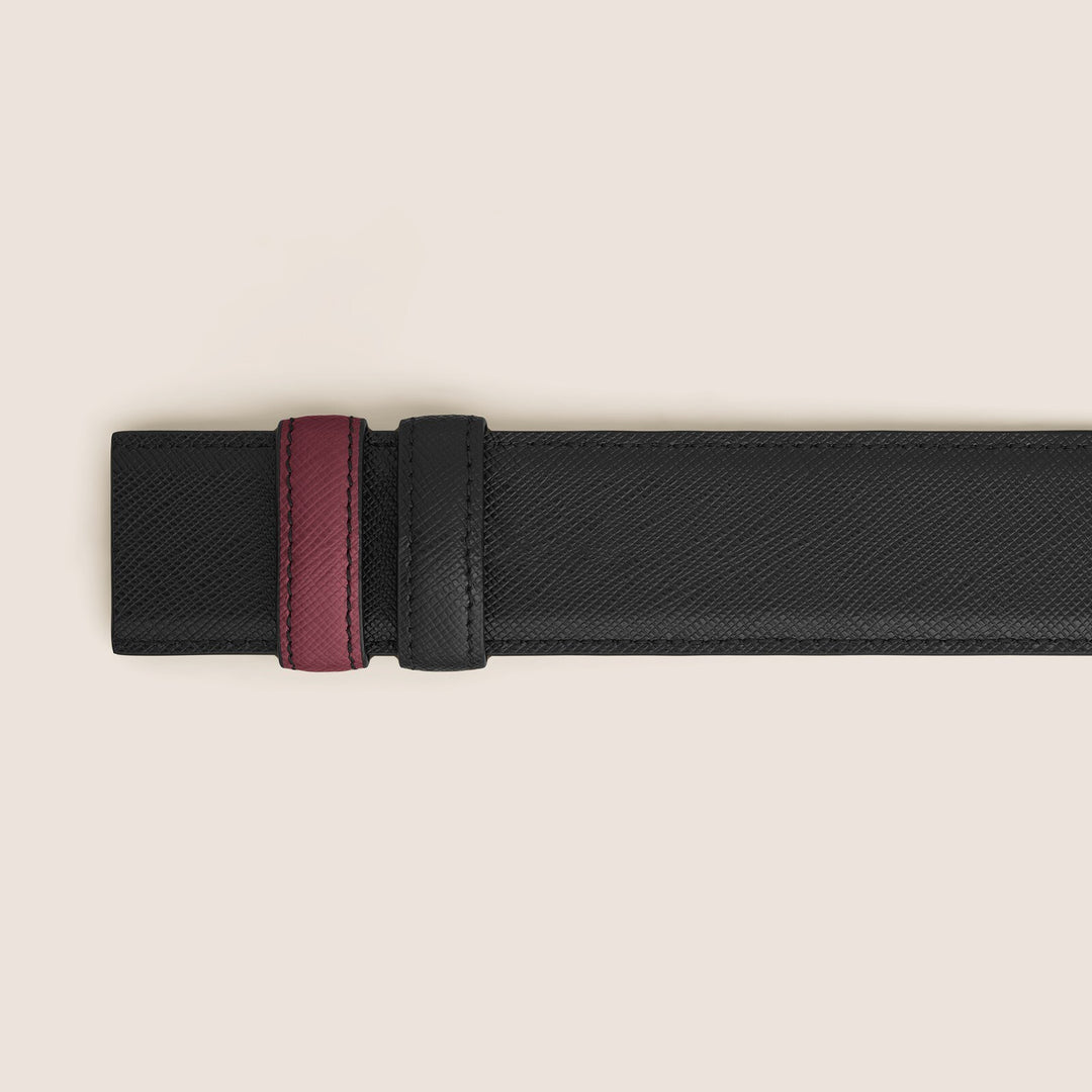 Montblanc Cassis/Black 35 mm Reversible Leather Belt MB199672